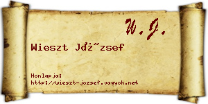 Wieszt József névjegykártya