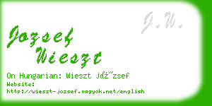 jozsef wieszt business card